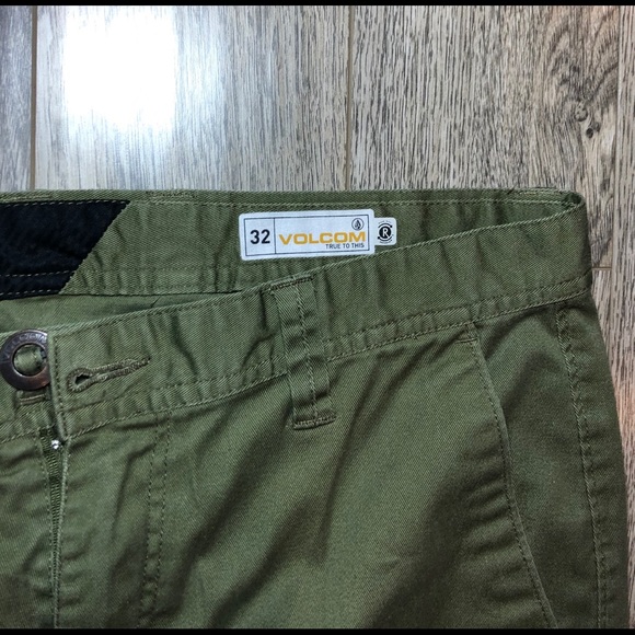 Size 32 Volcom Olive Green Modern Stretch Pants - Picture 4 of 7